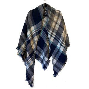 Blue Plaid American Eagle Blanket Scarf